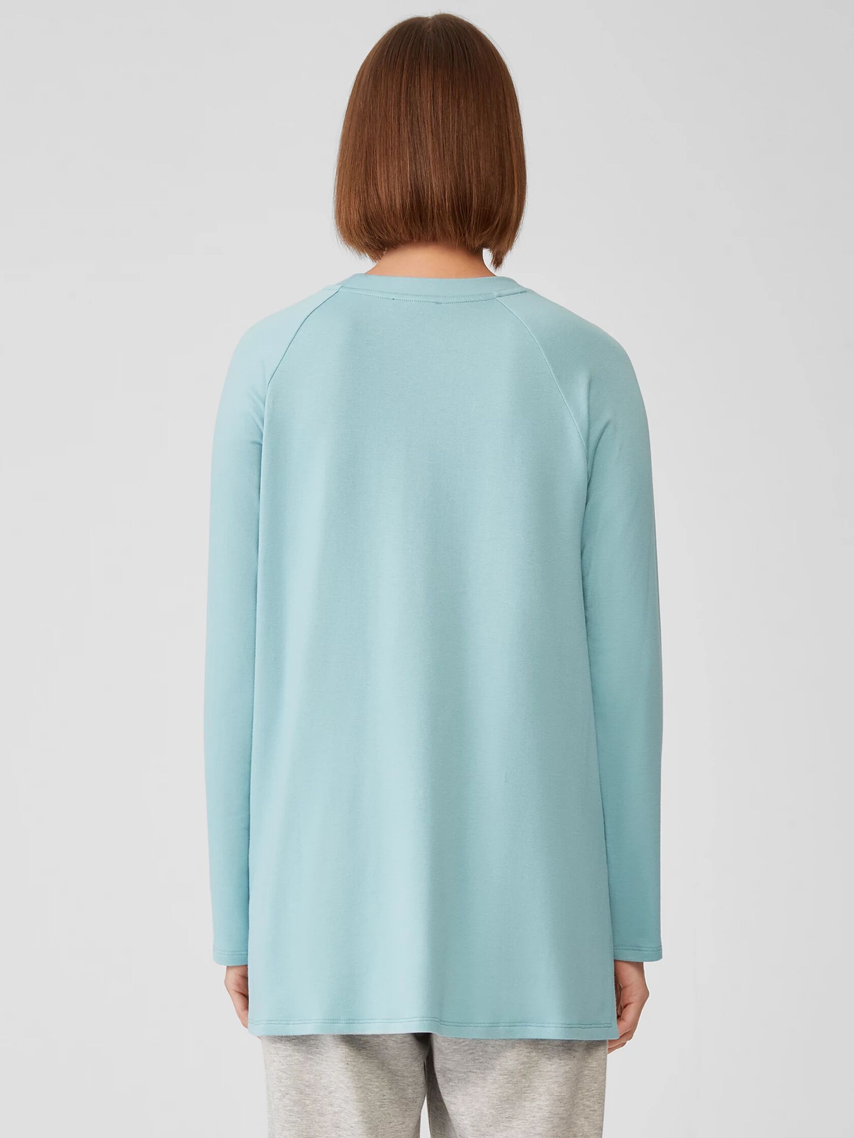 Cozy Brushed Terry Hug Raglan-Sleeve Top