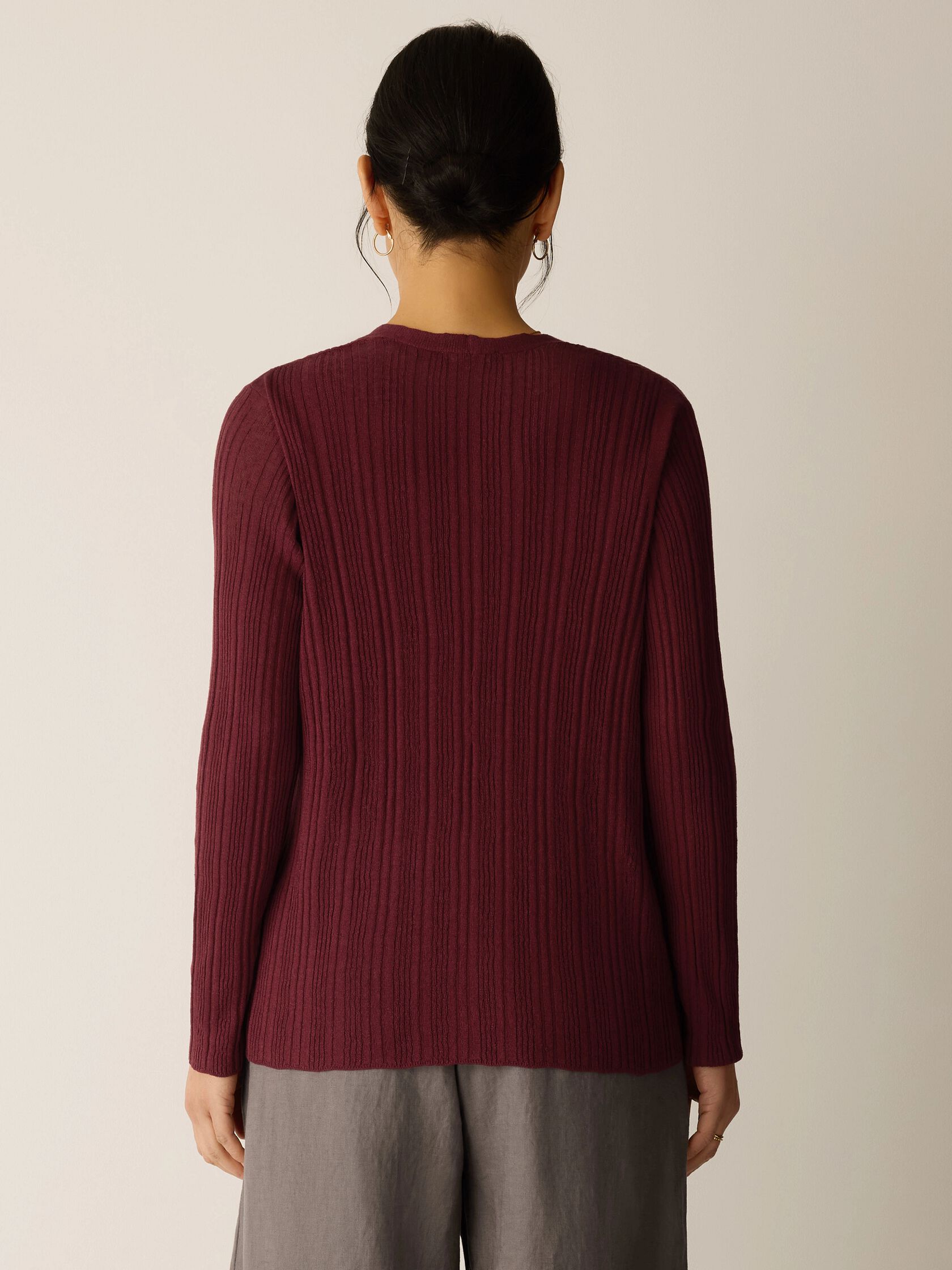 Organic Linen Cotton V-Neck Cardigan