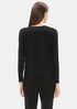 System Lightweight Viscose Jersey Crew Neck Top