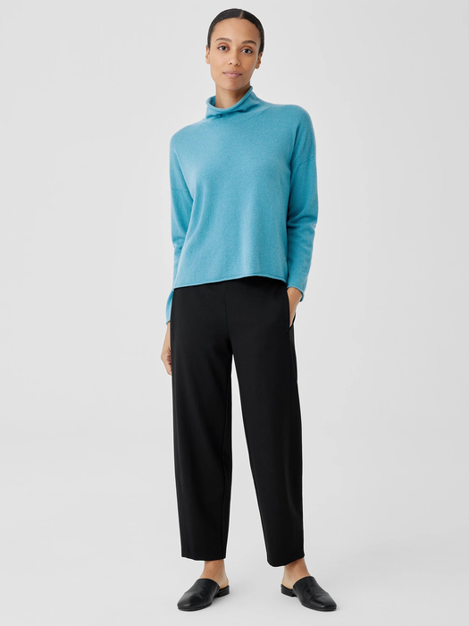 Italian Cashmere Scrunch Neck Top