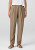 Puckered Organic Linen Tapered Pant