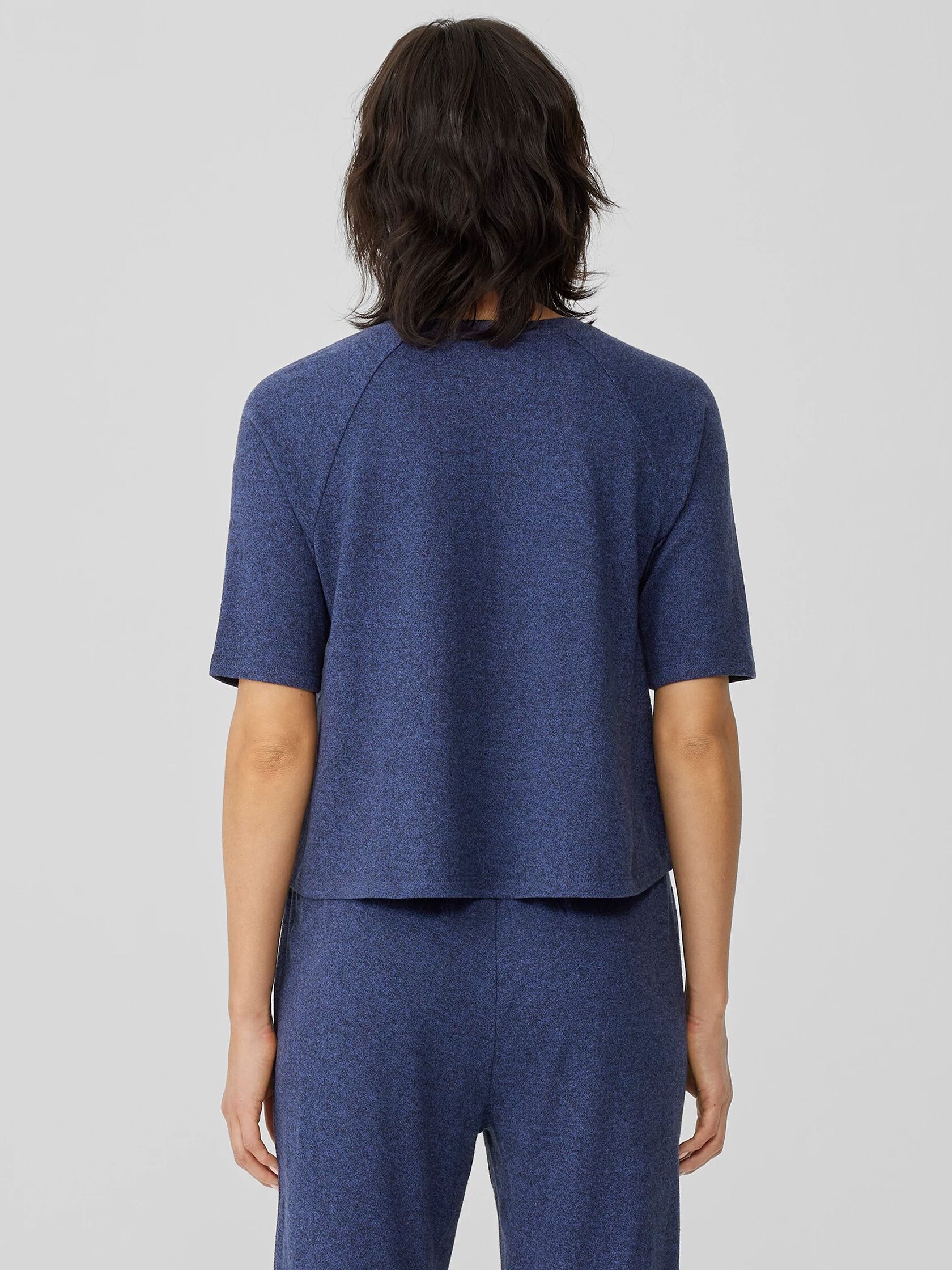 Cotton Hemp Melange Crew Neck Top
