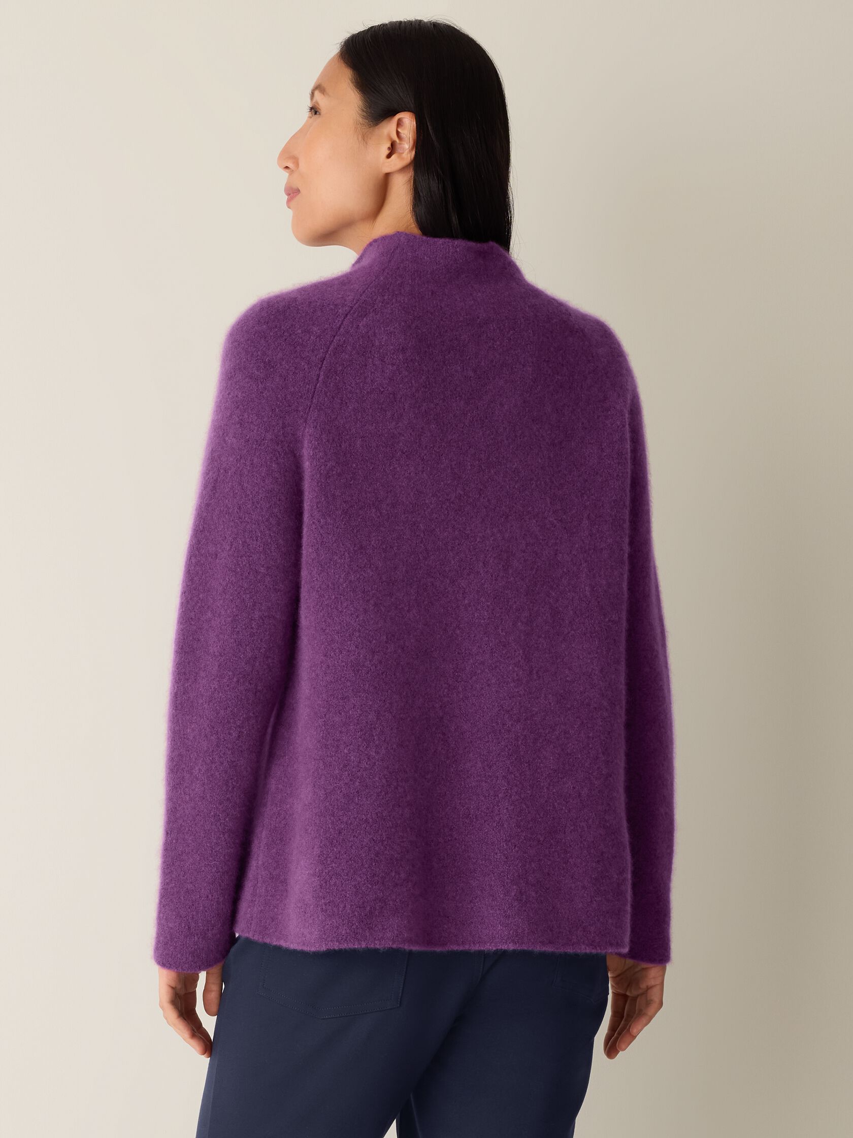 Cashmere Silk Boucle Bliss Turtleneck Top