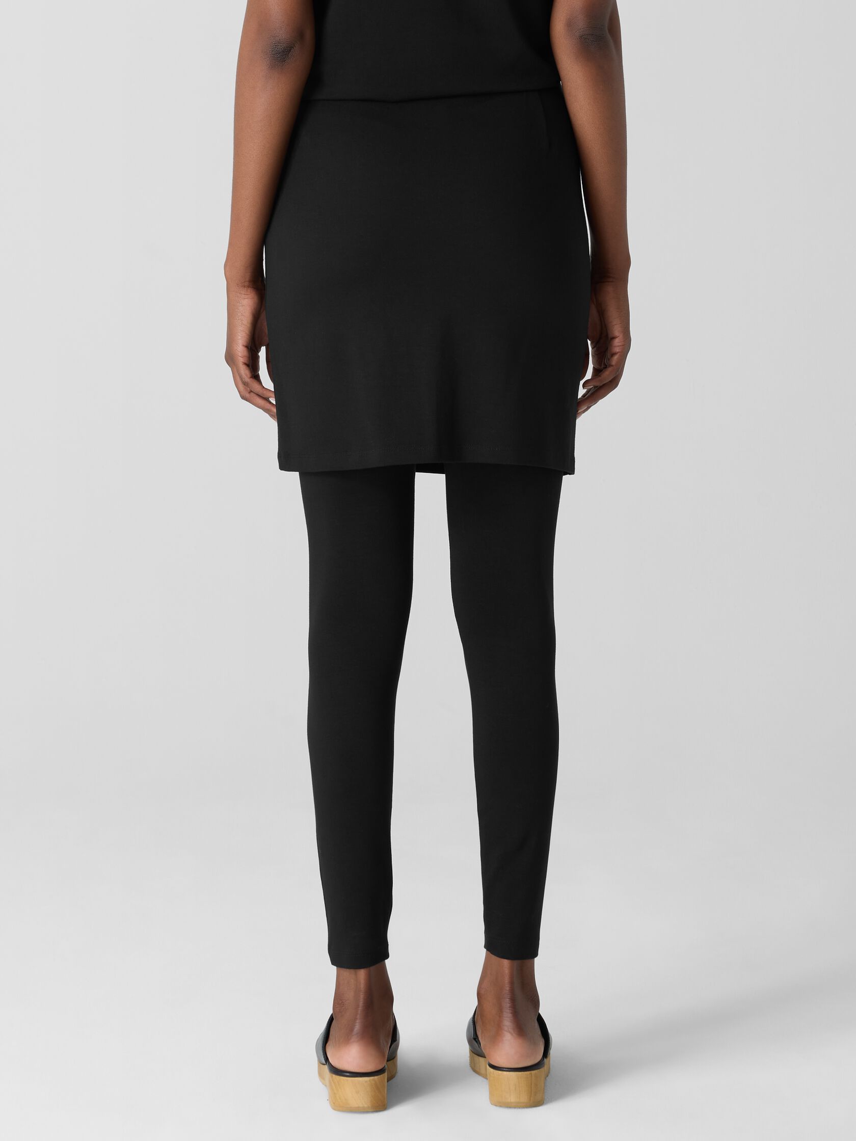 Stretch Jersey Knit Skirted Legging