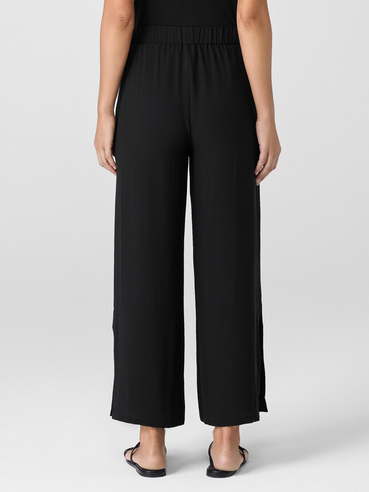 eileen fisher silk crepe cigarette pants - Women's Georgette Tapered Pant - Black Relaxed yet elegant Eileen Fisher - Women's Silk