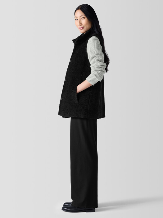 Fine Wool Alpaca Stand Collar Vest