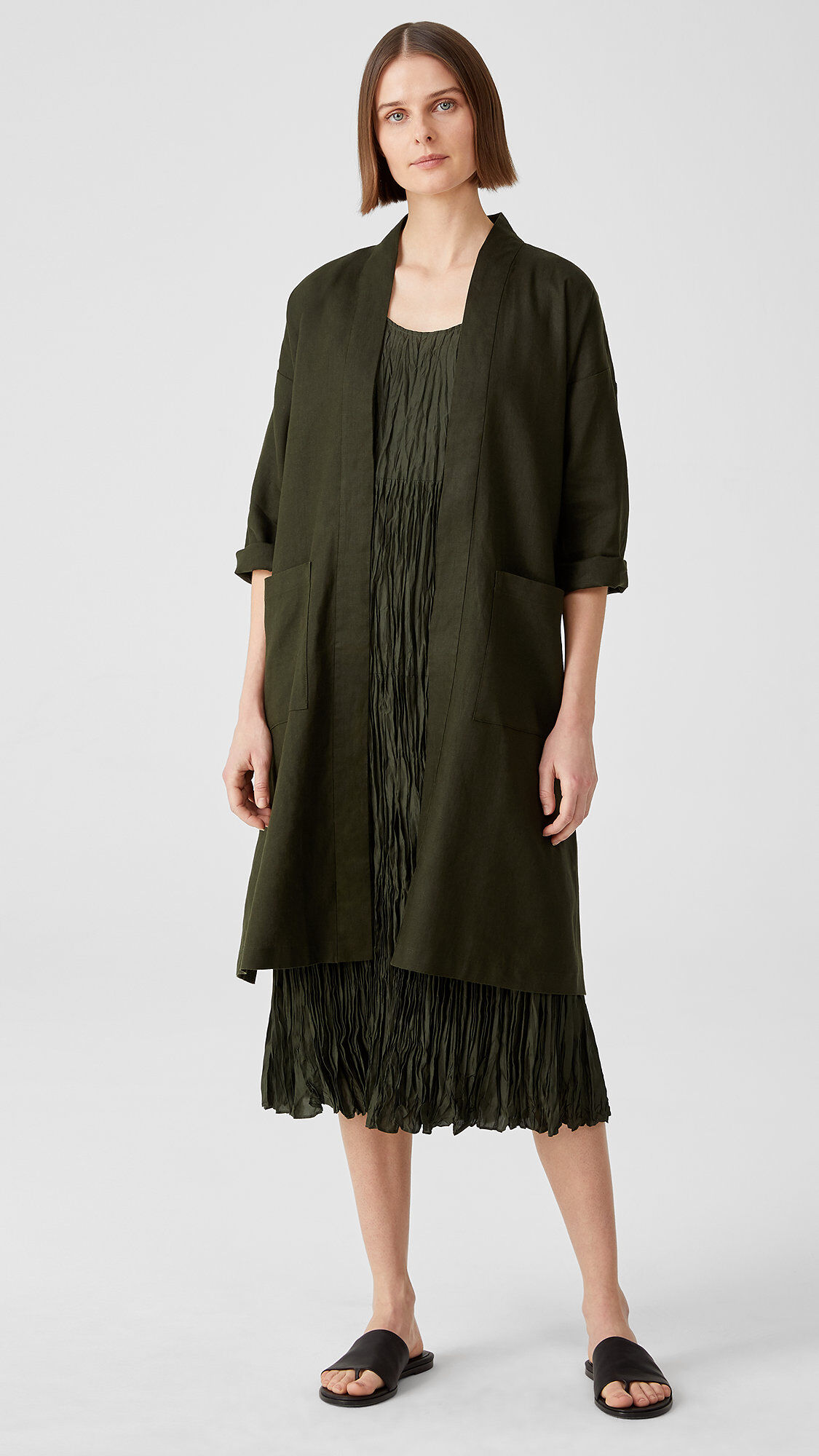 Organic Linen Belted Jacket