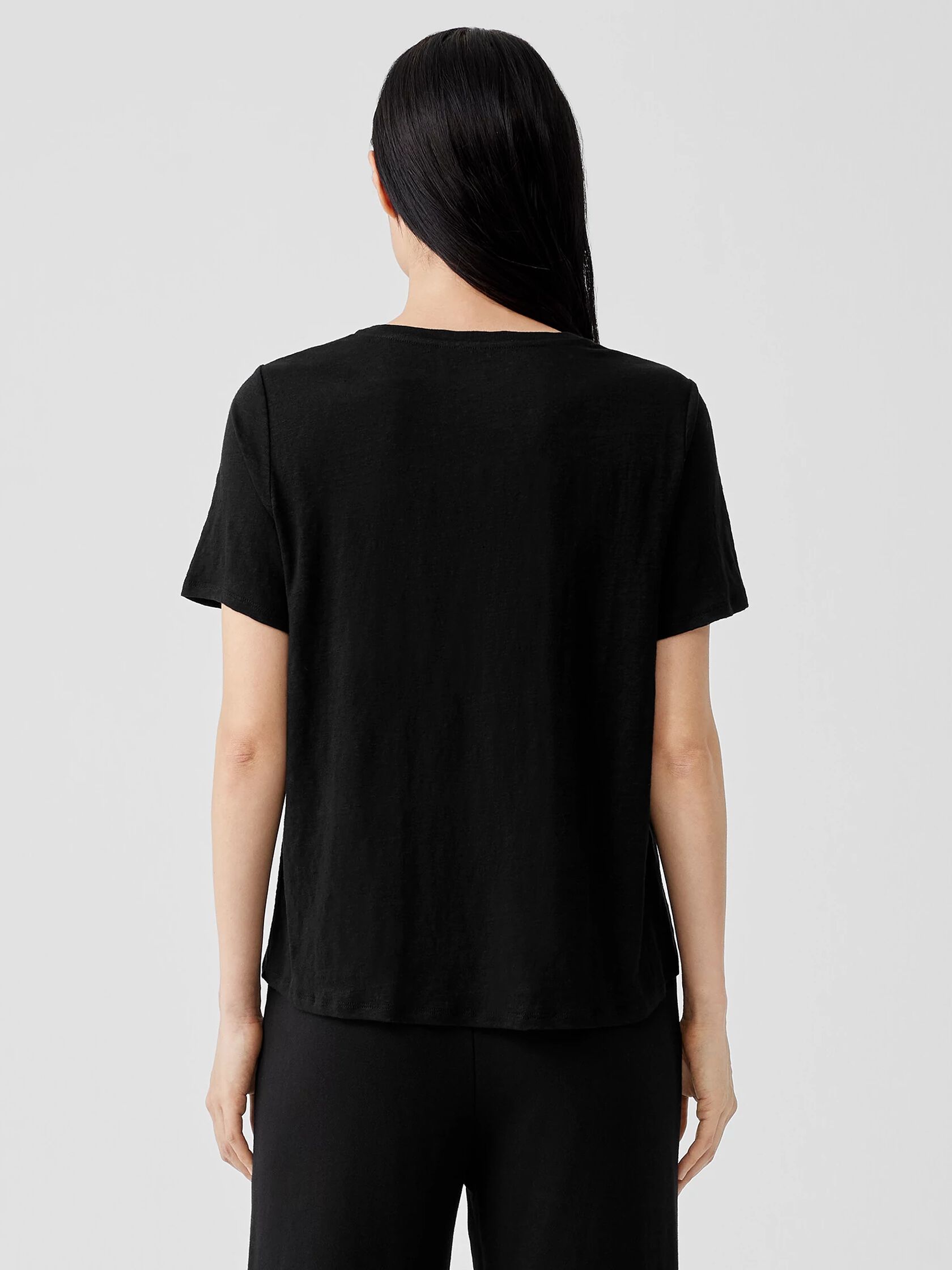 Organic Linen Jersey Crew Neck Tee