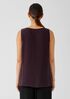 Silk Georgette Crepe Ballet Neck Tank