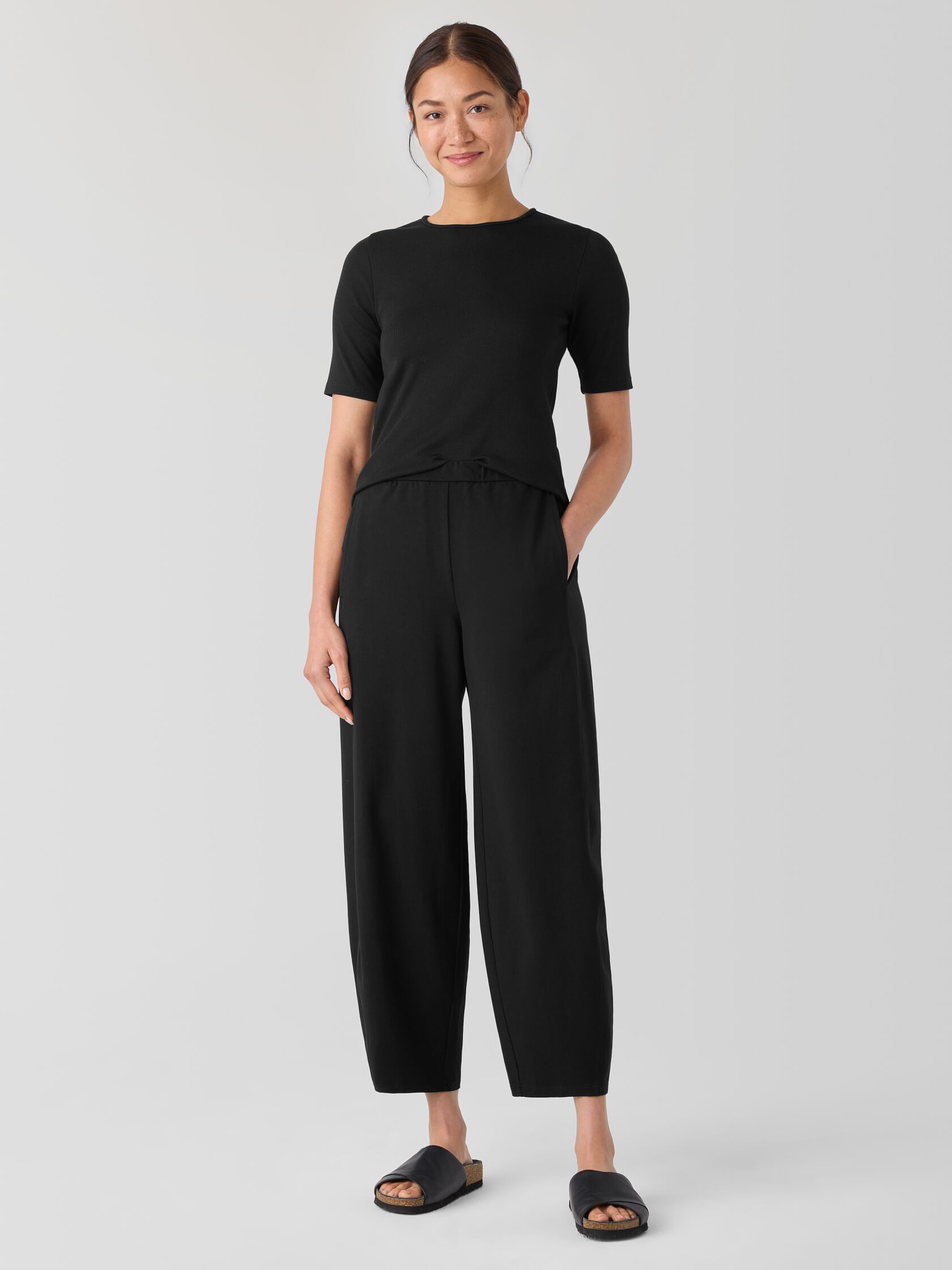 Pima Cotton Stretch Jersey Lantern Pant