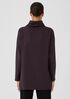 Cozy Brushed Terry Hug Funnel Neck Long Top