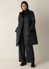 Eggshell Recycled Nylon Stand Collar Coat