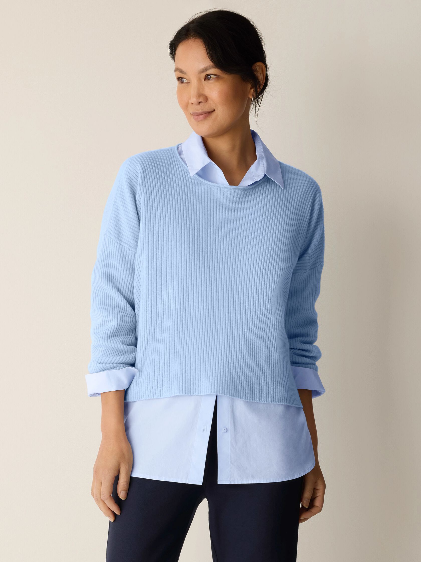 Italian Cashmere Crew Neck Top