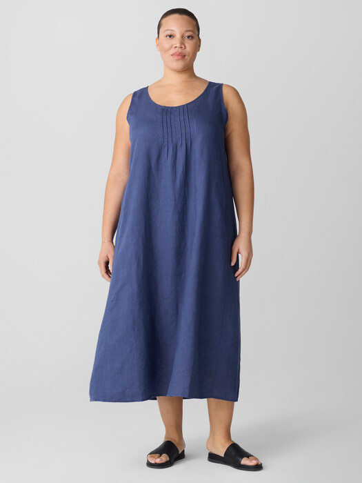 Organic Linen Scoop Neck Dress