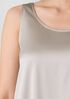 Stretch Silk Charmeuse Scoop Neck Tank