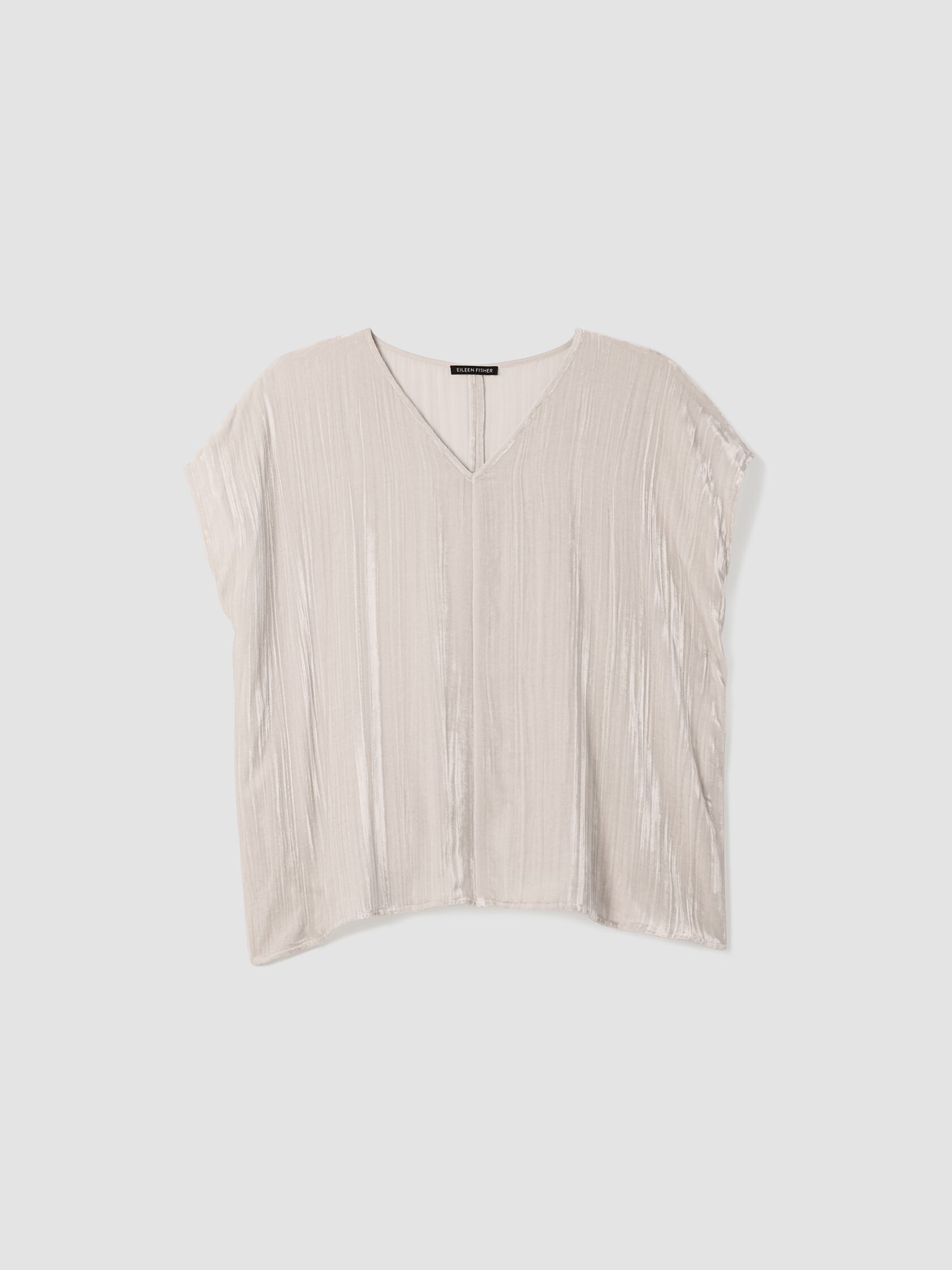 Crushed Velvet V-Neck Square Top