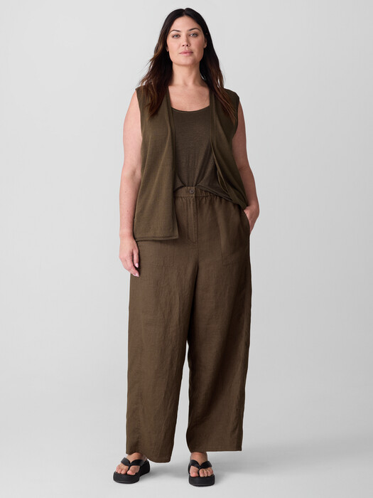 Organic Linen Wide-Leg Trouser Pant