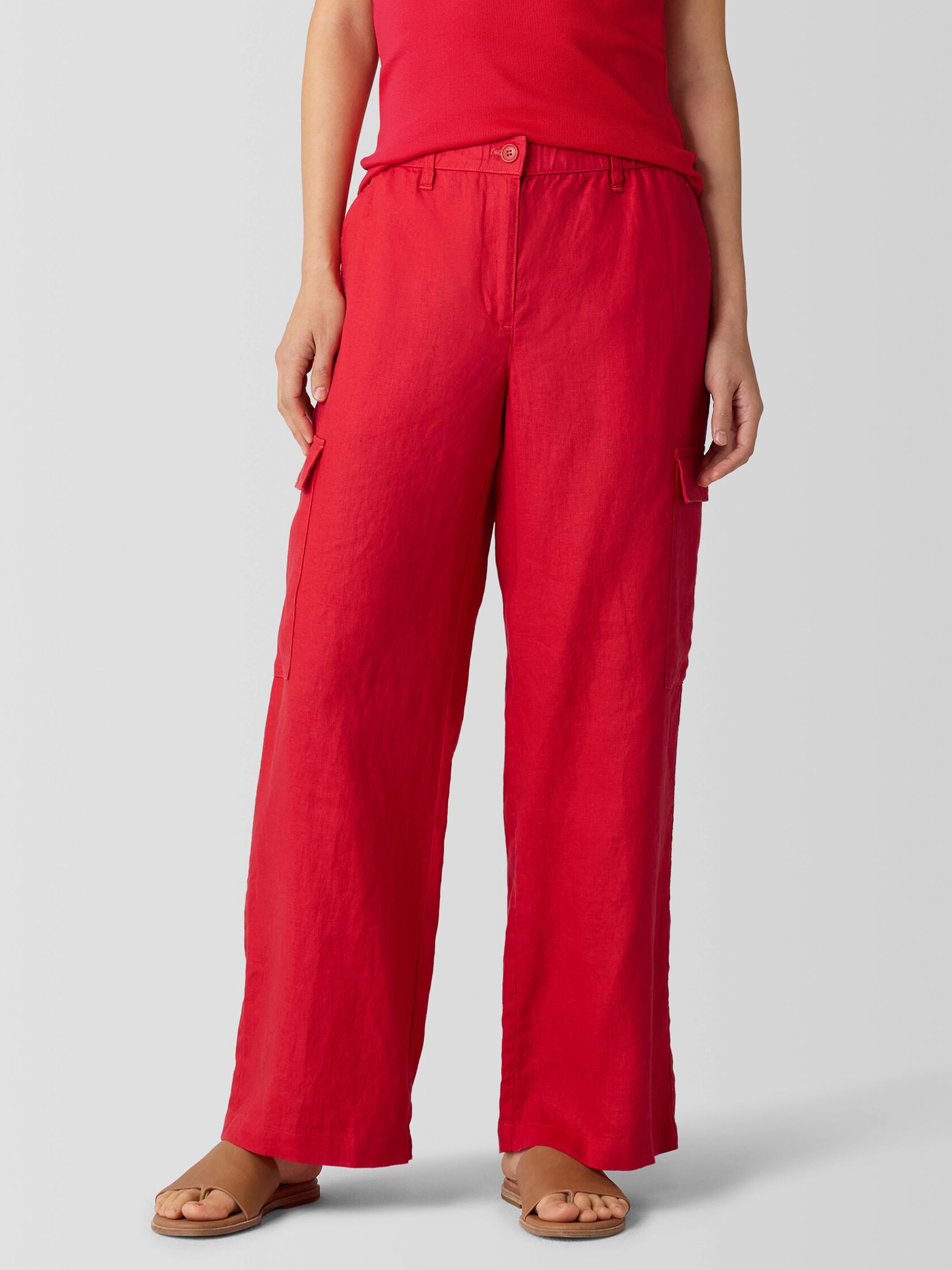 Organic Linen Cargo Pant