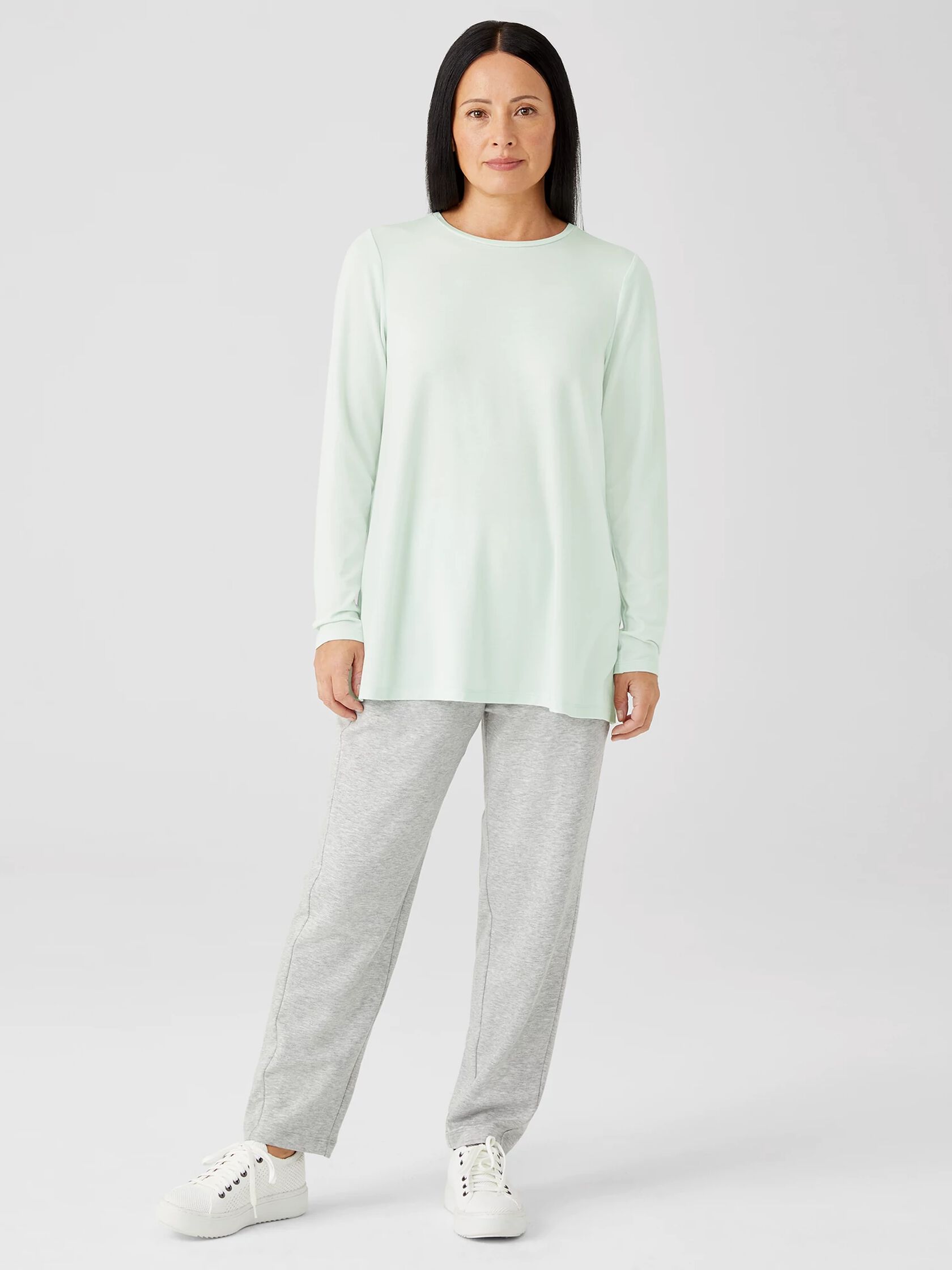 Fine Jersey Crew Neck Top