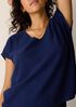 Organic Linen Cotton V-Neck Top