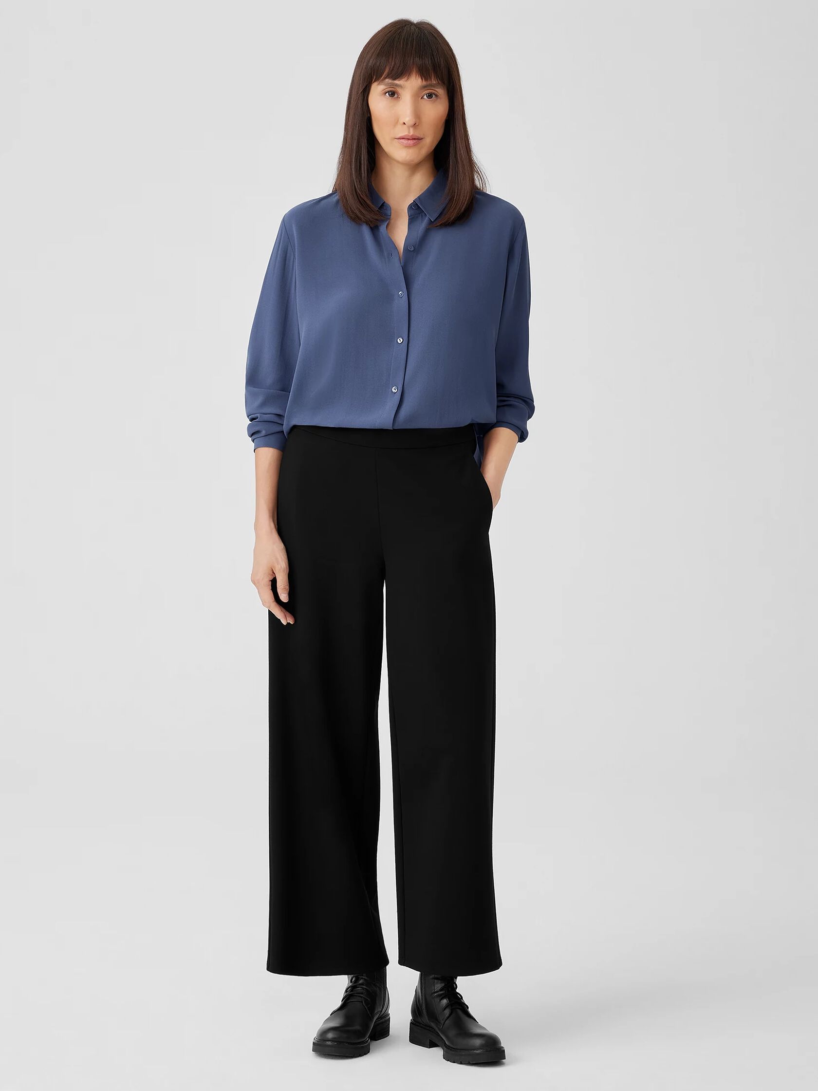 Washable Flex Ponte Wide-Leg Pant