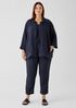 Puckered Organic Linen Shirt Jacket