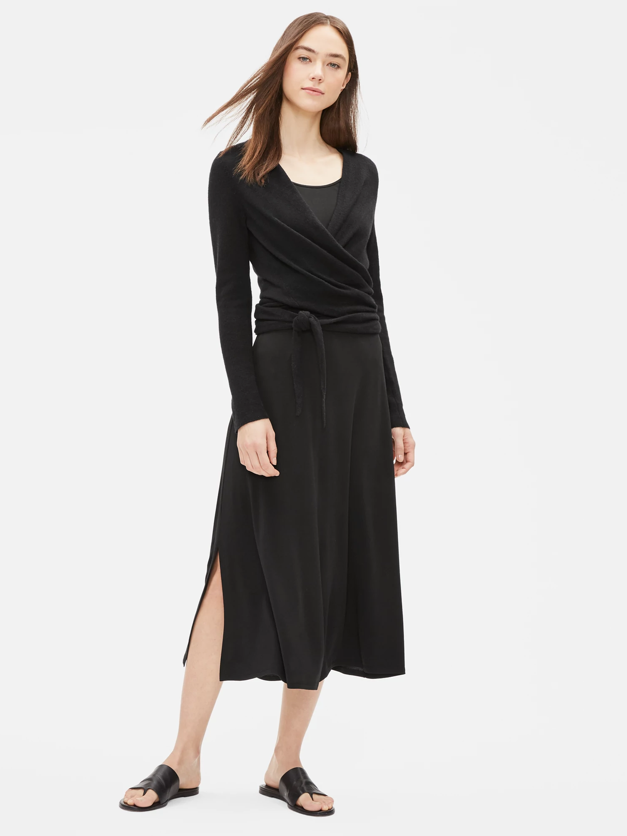 Recycled Cashmere Wrap Cardigan EILEEN FISHER