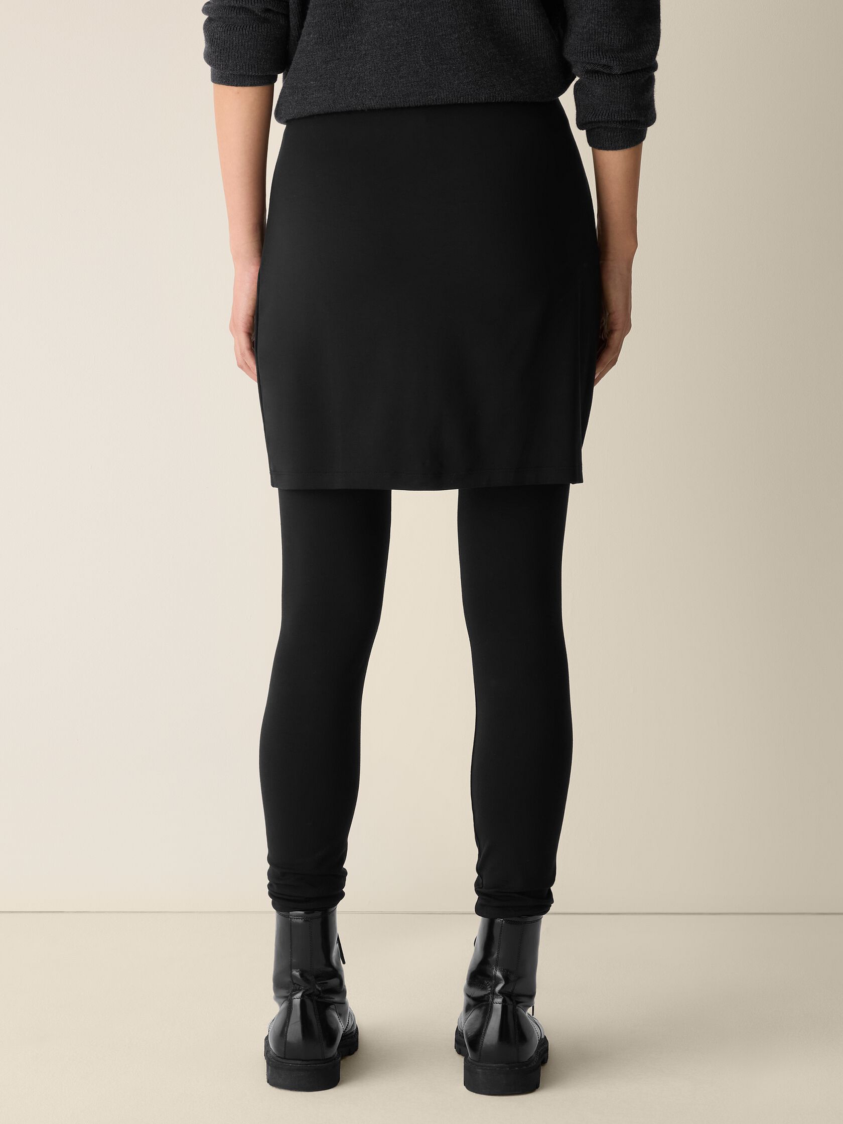 Stretch Jersey Knit Skirted Legging