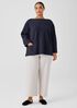 Lightweight Boiled Wool Bateau Neck Top in Regenerative Wool