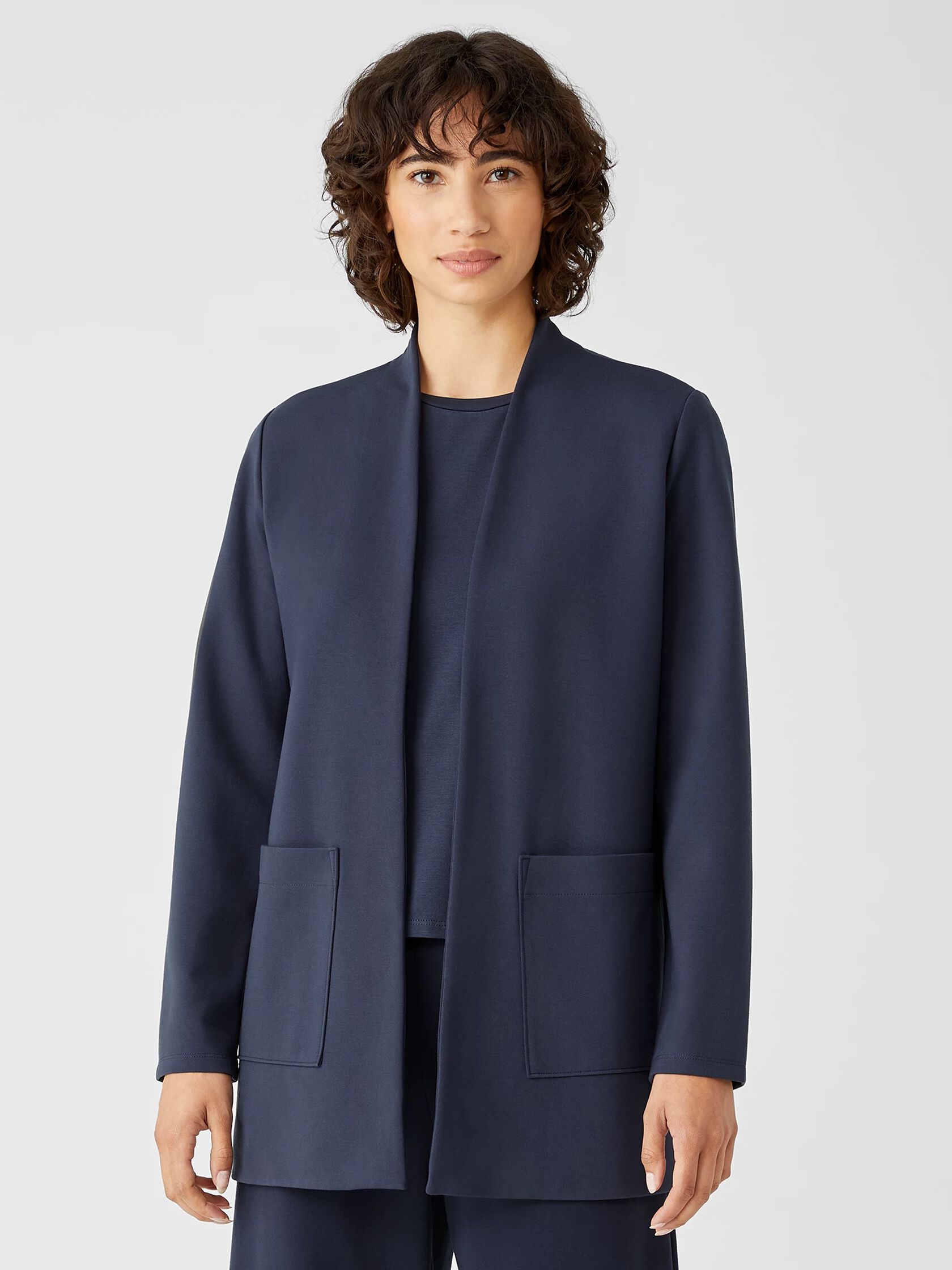 Washable Flex Ponte High Collar Jacket