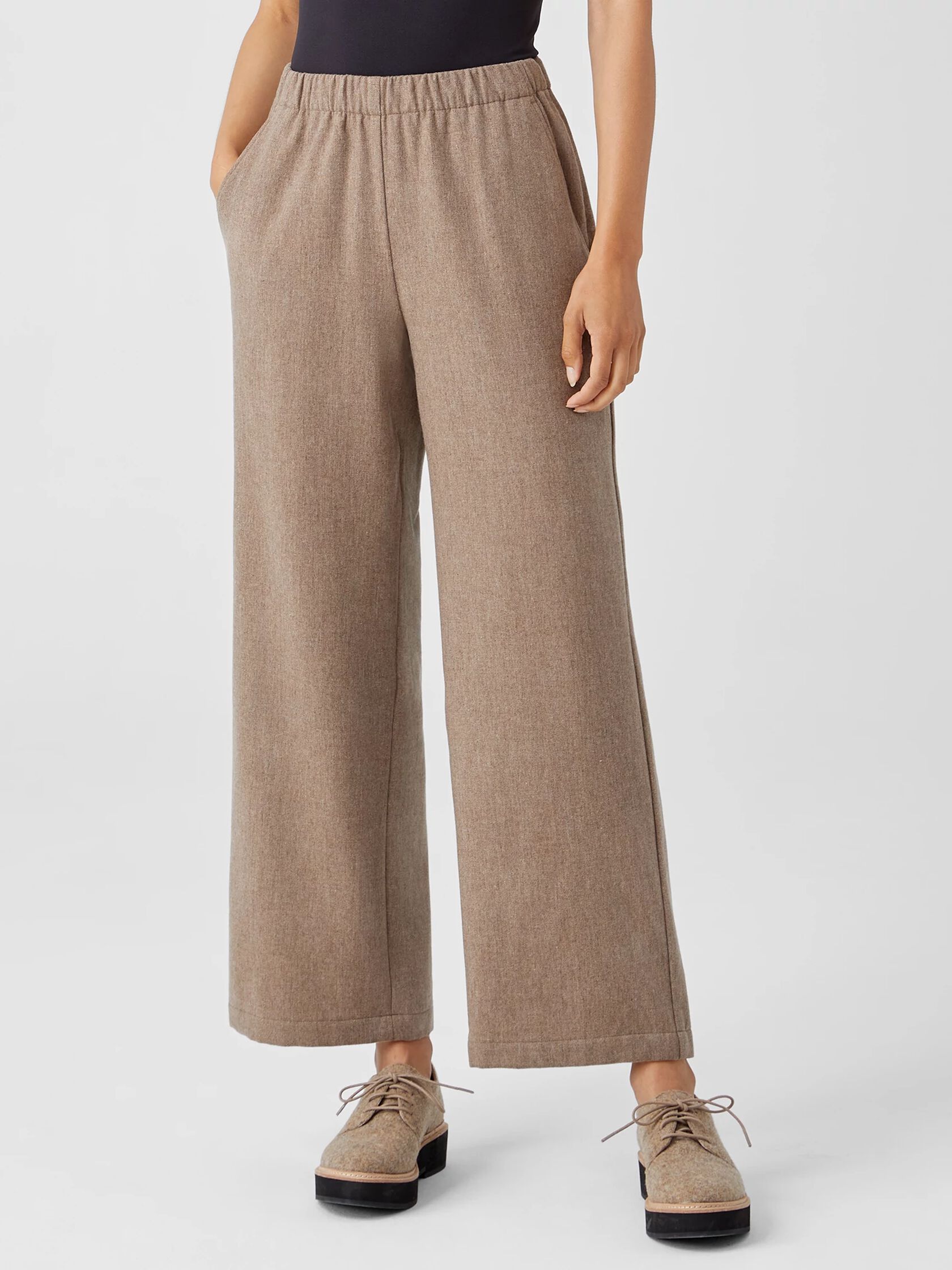 Soft Wool Flannel Straight Pant