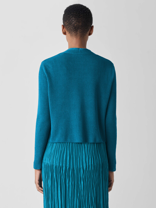 Organic Linen Cotton Cropped Cardigan