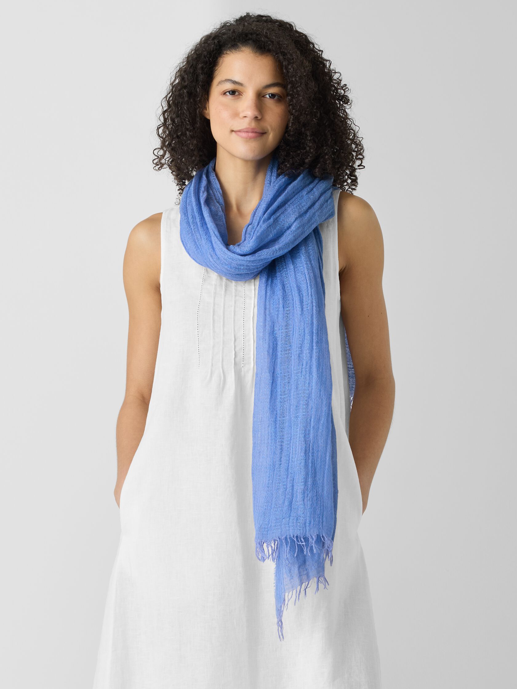 Textured Linen Blend Scarf