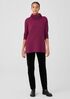 Cotton and Recycled Cashmere Turtleneck Long Top