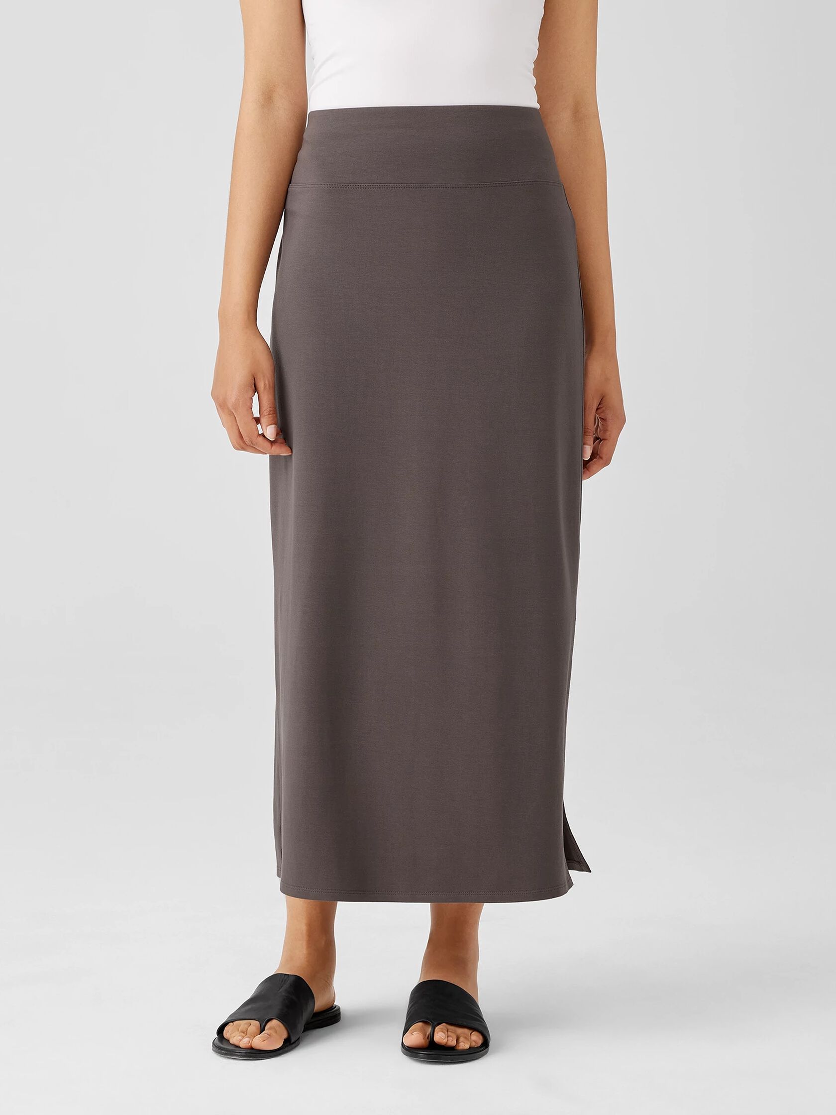Stretch Jersey Knit Straight Skirt