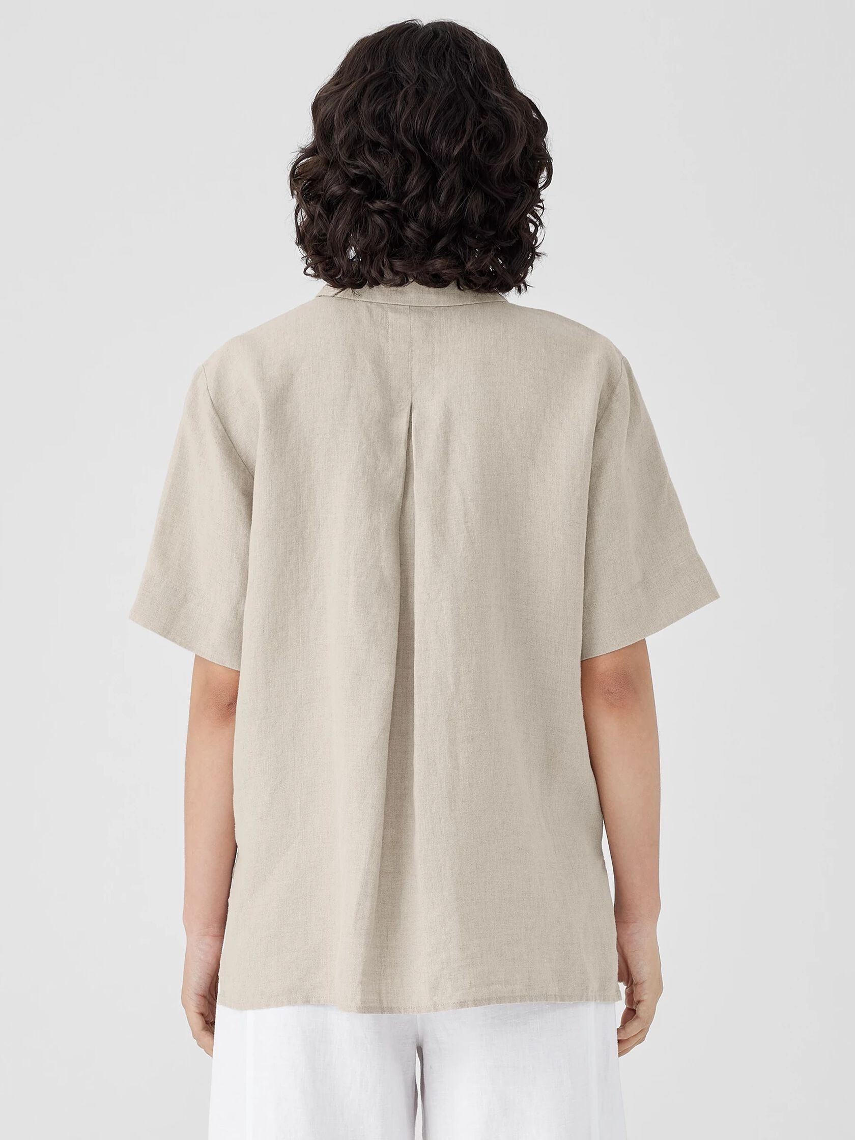 Organic Linen Classic Collar Short-Sleeve Shirt