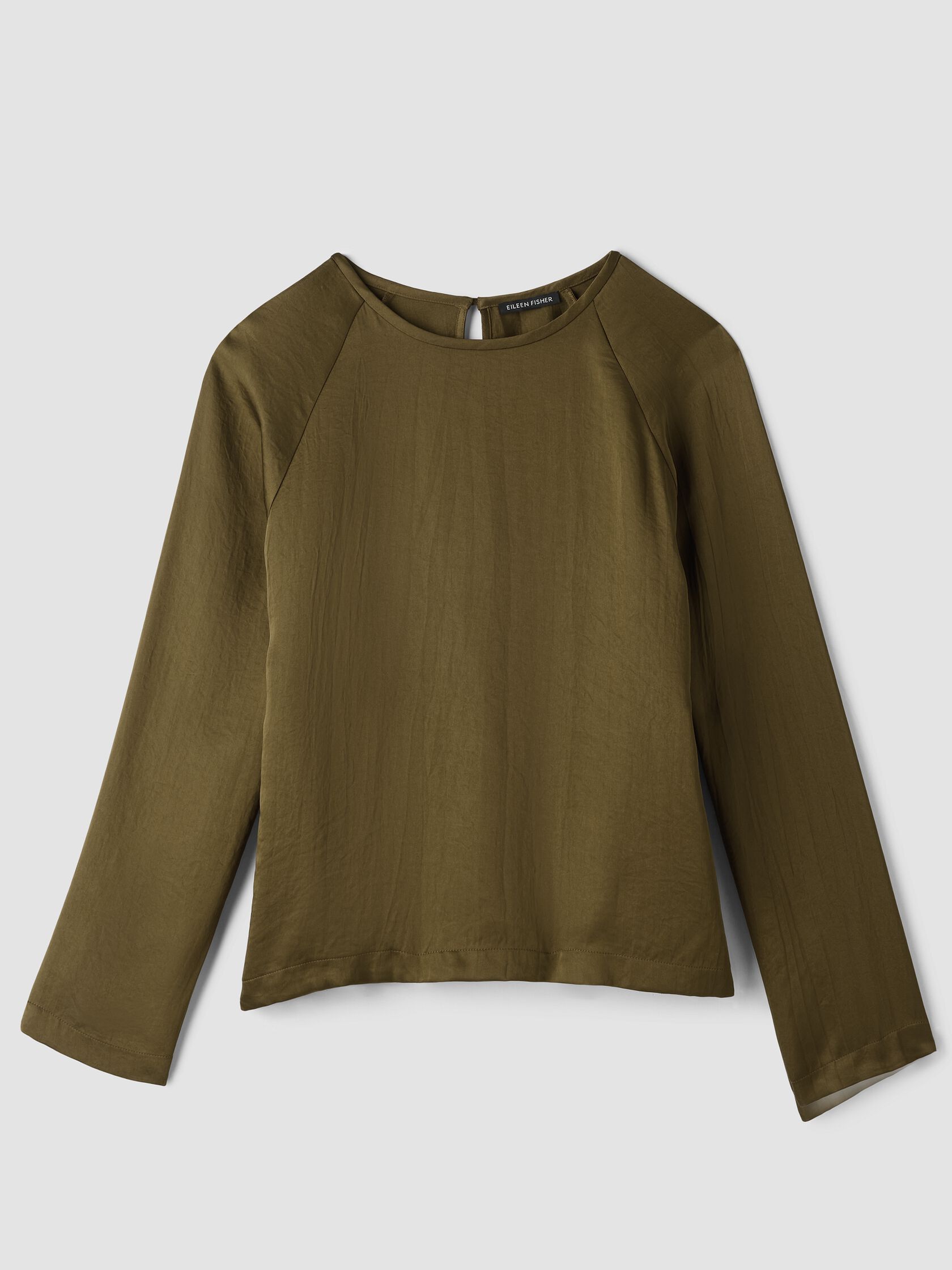 Smooth Satin Shimmer Round Neck Top