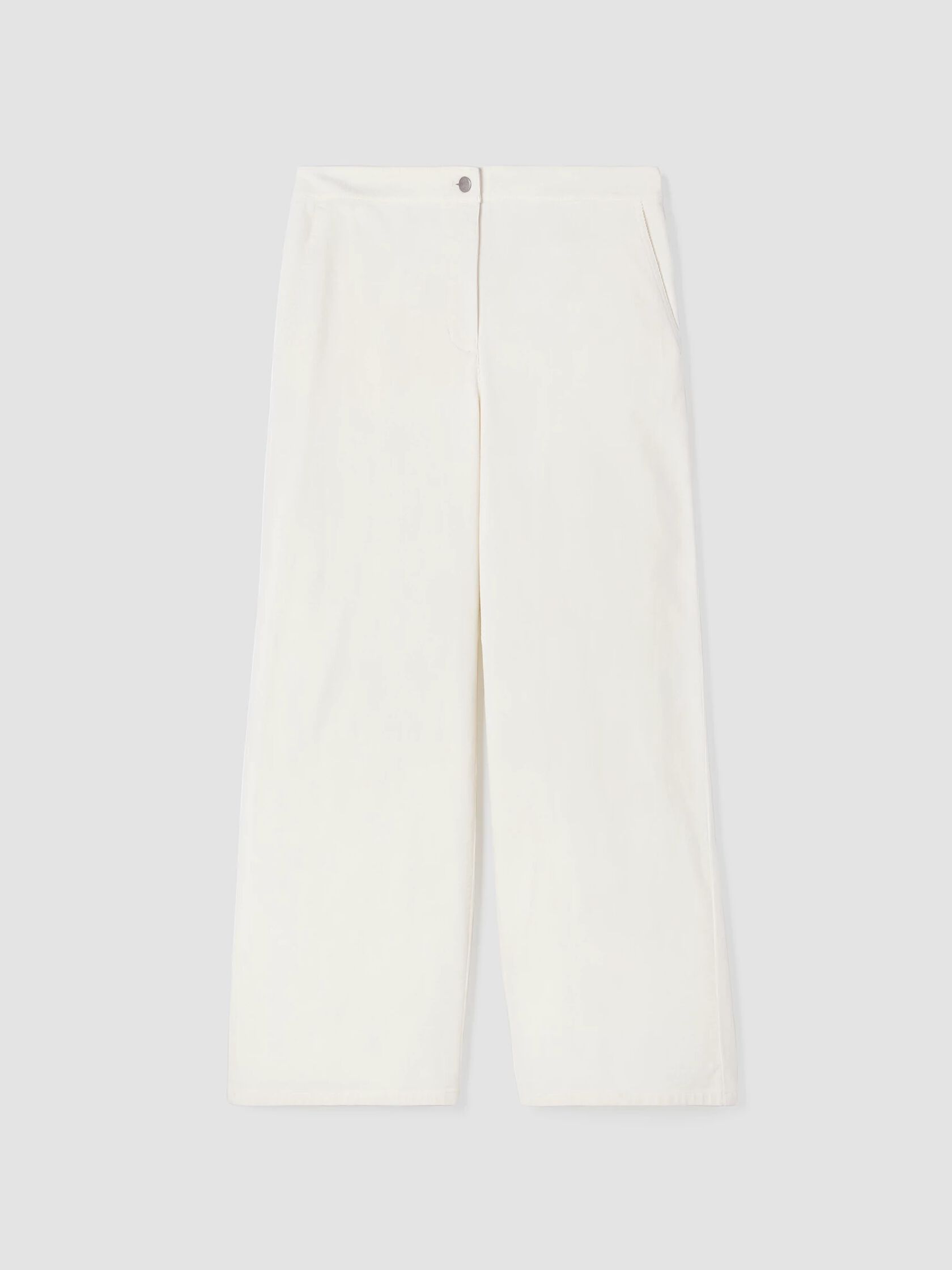 Organic Cotton Stretch Corduroy Wide-Leg Pant