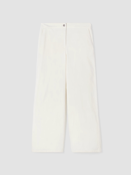 Organic Cotton Stretch Corduroy Wide-Leg Pant