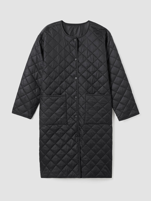 Eggshell Recycled Nylon Reversible Coat