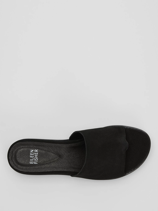 Touch Tumbled Nubuck Leather Flatform Sandal