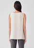 Silk Georgette Crepe Ballet Neck Tank