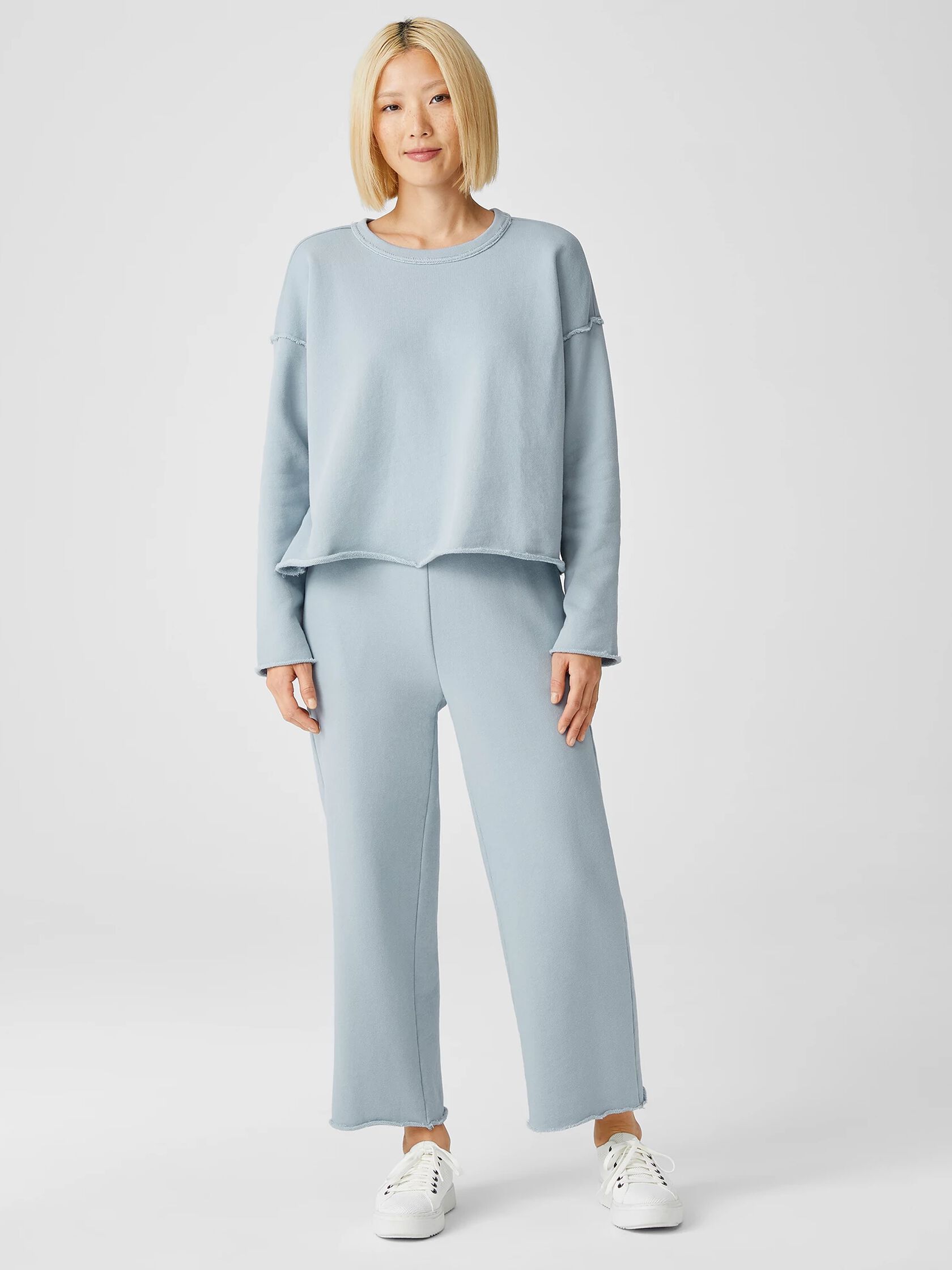 Organic Cotton French Terry Straight Pant