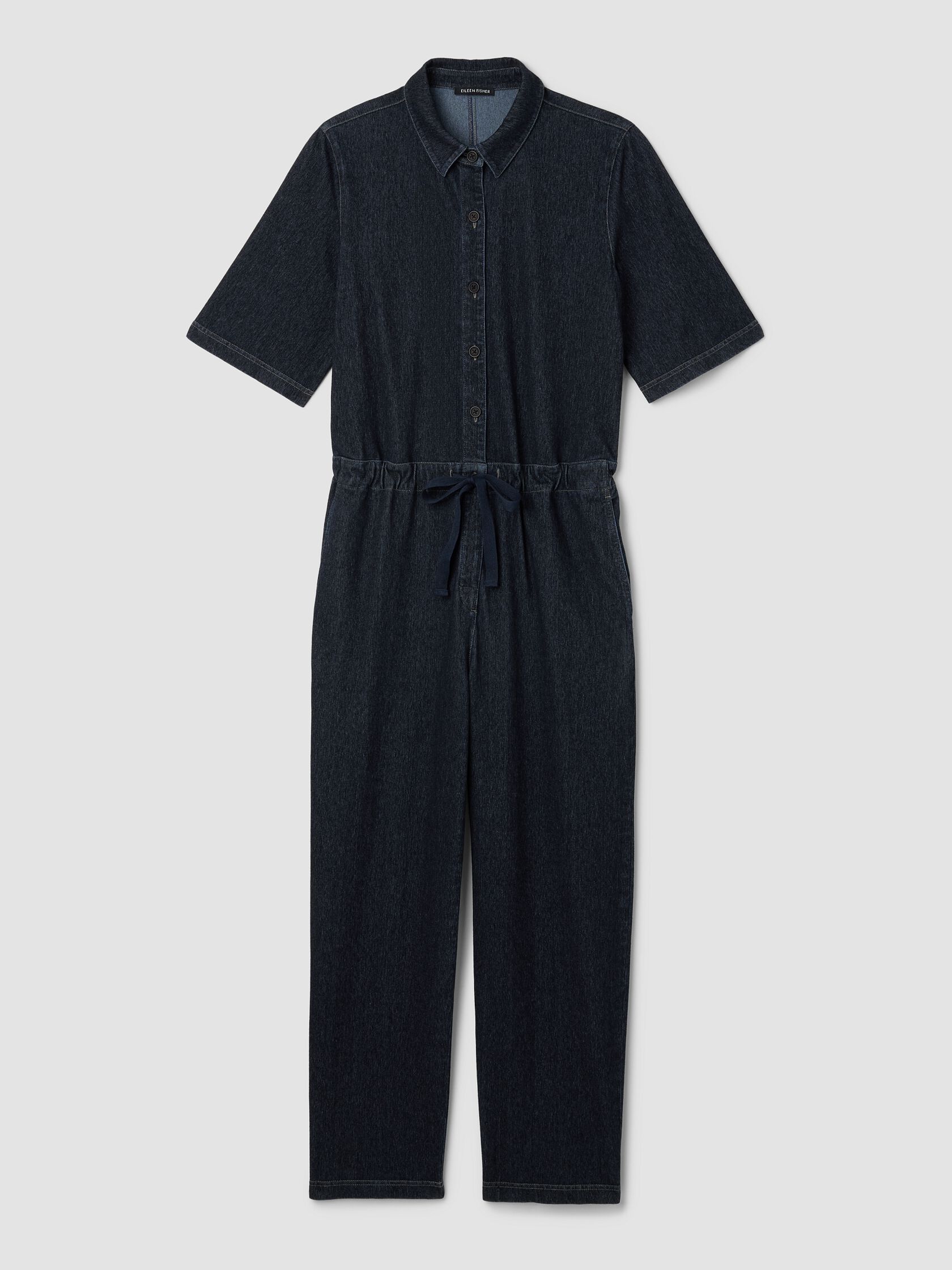 Cotton Indigo Knit Jumpsuit