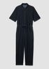 Cotton Indigo Knit Jumpsuit