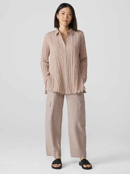 Washable Stretch Crepe Cargo Pant
