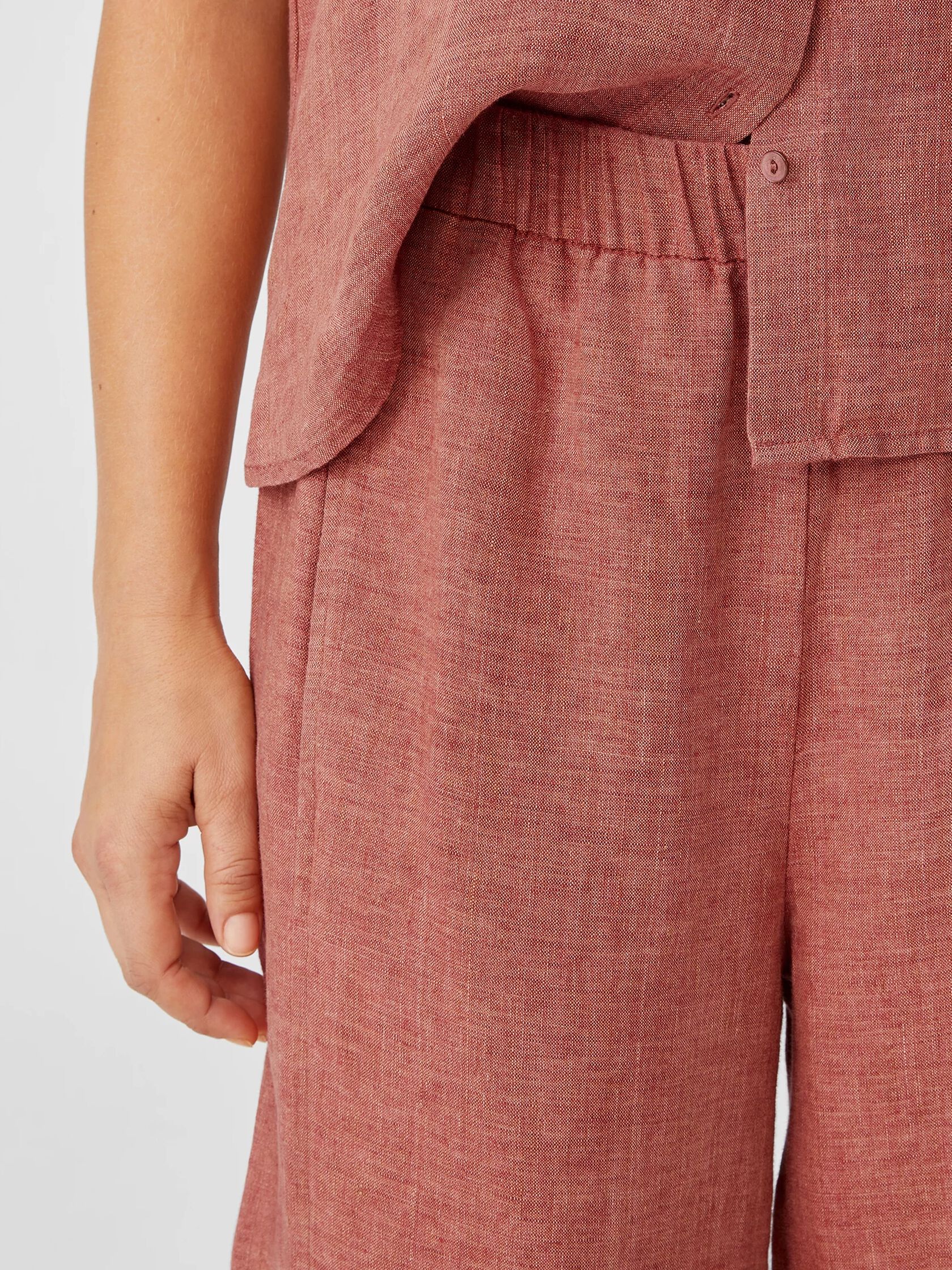 Washed Organic Linen Delave Lantern Pant