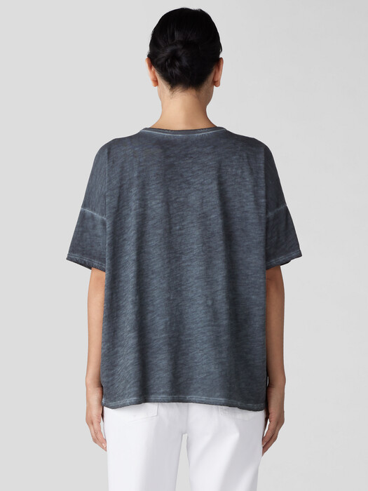 Organic Cotton Hazy Slub Crew Neck Tee