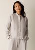 Organic Linen Band Collar Shirt Jacket