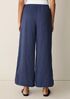 Striped Organic Cotton Gauze Wide-Leg Pant